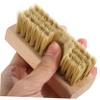FRCOLOR Wood Handle Cleaning Brush Set with Hard and Soft Bristles 2pcs Versatile Household Laundry Stain Brush for Shoes and Clothes Cleaning view 2
