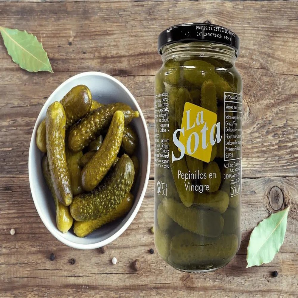 2 x 340g La Sota Pickled Gherkins