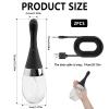 Anal Douche Automatic Enema Bulb, Rechargeable Personal Hygiene Cleaning Kit with 5 Nozzles and 3 Water Pressure Modes, Portable Deep Cleaning Device with Silicone Bottle for Home Bathroom and Travel view 2