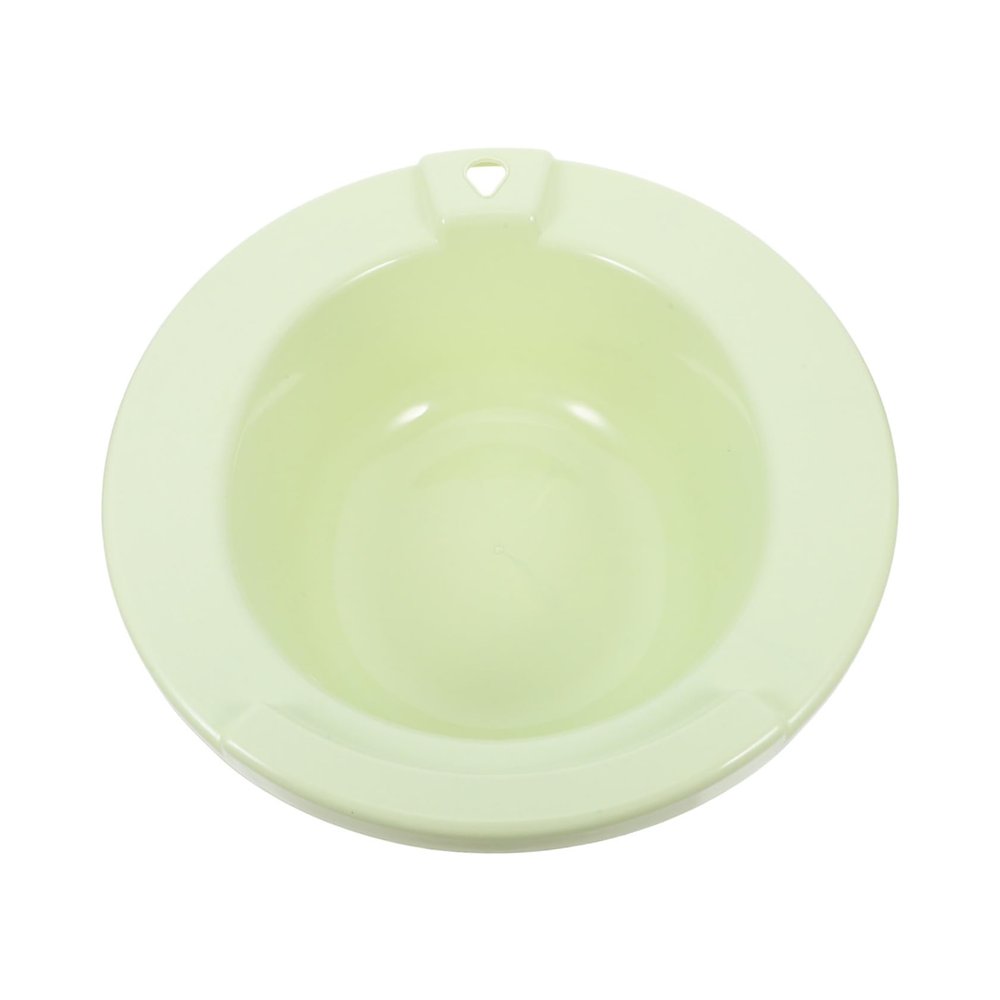 Baluue Portable Sitz Bath Basin for Toilet and Commode Chair Lightweight Plastic Hip Bath with Overflow Hole for Postpartum Care Elderly and Pregnancy Hygiene