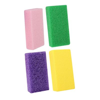 Homoyoyo 4pcs Pu Foot Care Files Washable Foot Sole Exfoliating Trimmer for Removing Callus and Dead Skin for Home Pedicure and Dry Hard Skin Care Random Color