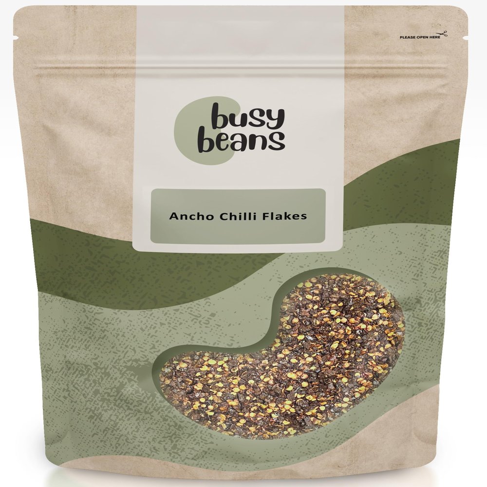 Ancho Chilli Flakes (500g) | Mild & Smoky Dried Chilli Pepper Crushed | Ideal for Mexican Dishes, Stews & Sauces | Rich, Sweet Heat
