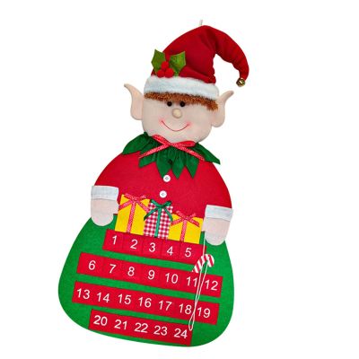 Laikoutd Christmas Tree Shape Advent Calendar Stylish Christmas Countdowns Calendar Easy Hanging Tree Designs For Festival Mood Fabric Materials