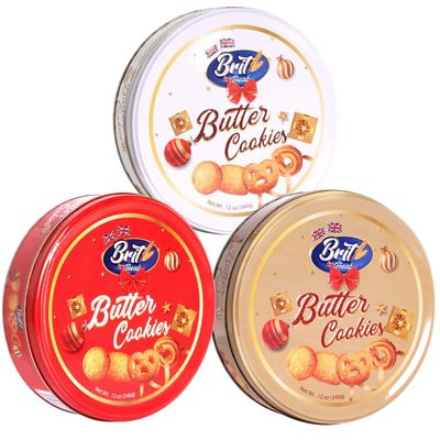 Brit Treat Butter Cookies Christmas Collection, Festive Limited Edition Assorted Cookies, Buttery & Delicious, Perfect for Everyday Snack, Set of 3 X 340g