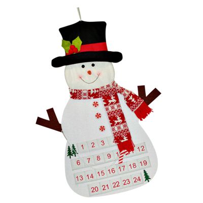 Laikoutd Christmas Tree Shape Advent Calendar Stylish Christmas Countdowns Calendar Easy Hanging Tree Designs For Festival Mood Fabric Materials