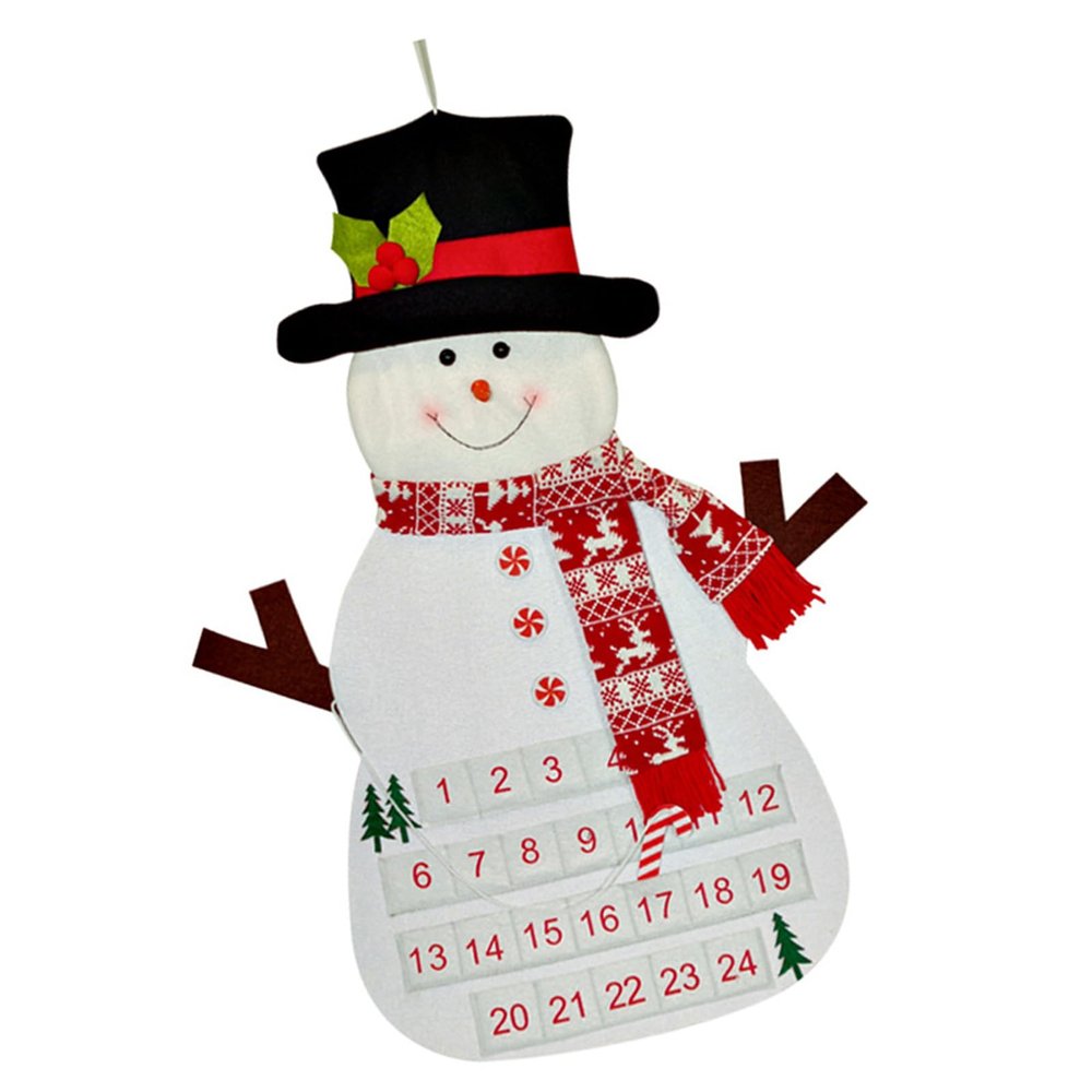 Laikoutd Christmas Tree Shape Advent Calendar Stylish Christmas Countdowns Calendar Easy Hanging Tree Designs For Festival Mood Fabric Materials