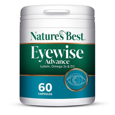 Natures Best Eyewise Advance with Lutein & Zeaxanthin - Supplement for the Eyes, with Omega 3 DHA & Vitamin D3-60 Capsules (2 Month Supply)
