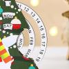 Piceioep Artisanal Wooden Arrival Calendar Christmas Clock Decoration Green Permanent Celebratory Home Deck Christmas Clock view 3