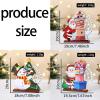 Piceioep Artisanal Wooden Arrival Calendar Christmas Clock Decoration Green Permanent Celebratory Home Deck Christmas Clock view 4