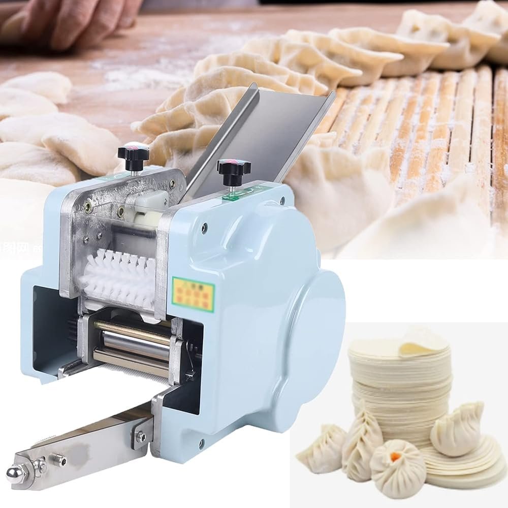 GWWBD Electric Automatic Dumpling Wrapper Maker, 8cm, Stainless Steel, 50 Wrappers/Min, For Commercial & Home Use+