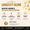 NAD+ Longevity Supplement 14 in 1 Daily Healthy Ageing Formula with NR, Trans-Resveratrol & Quercetin 2 Patented Ingredients Cellular Energy Support 60 Vegan Capsules view 3