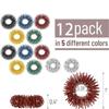 12 PCS Acupressure Rings,Portable Sensory Fidget Rings for Kids Finger Massager,Spiky Massage Acupuncture Ring Adults Children'S Rolling Anti Stress Anxiety Hand Toys Relief Pressure Bracelet Reducer view 2