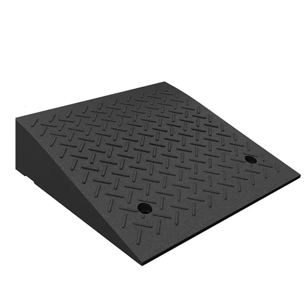 1pcs Heavy Duty Rubber Curb Ramp - Portable Threshold Ramp for Wheelchairs, Cars, and Bikes - 50cm x 50cm x 5-20cm(H9cm)