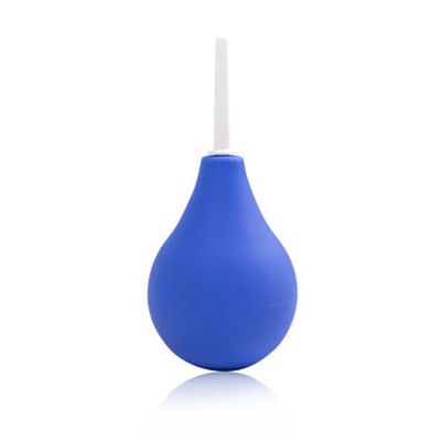 Adult Enema Kit, Silicone Catheter, Elegant Black - Intimate Rectal Cleansing Care (Blue,224ML)