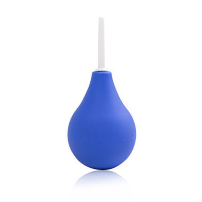 Adult Enema Kit, Silicone Catheter, Elegant Black - Intimate Rectal Cleansing Care (Blue,224ML)
