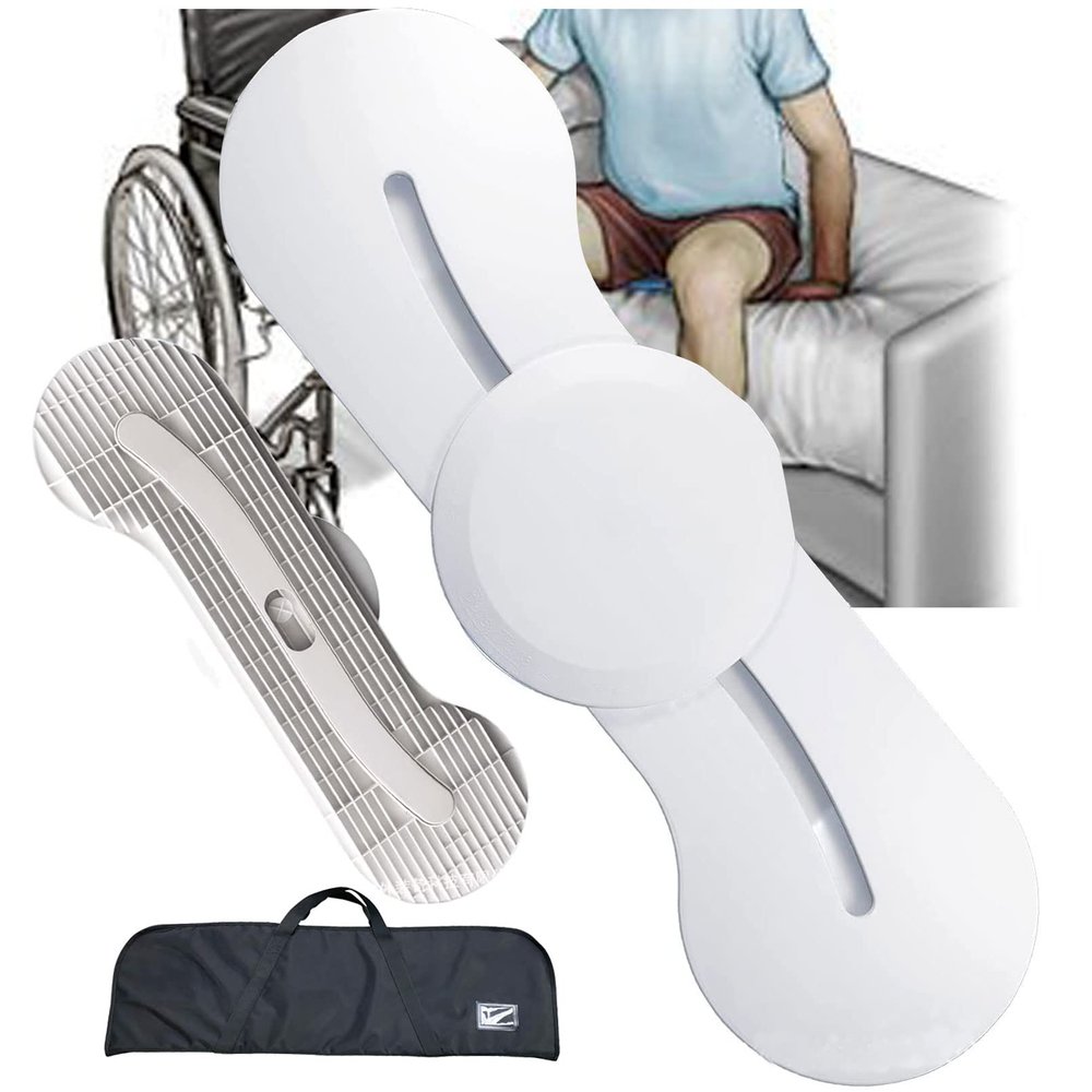Curved Transfer Board for Elderly, Slide Board for Wheelchair Transfer, Sliding Disk for Safe Mobility from Bed, Toilet, Car