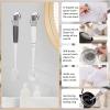 2 Set 5-in-1 Washing Up Brush, Kitchen Scrub Brush,Small Cleaning Brushes for Cleaning Bottle Cup Sink Kitchen,Angle Stiff Bristle Cleaning Brushes (White) view 2