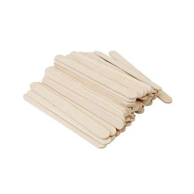 HOMSFOU 400pcs Natural Wood Craft Sticks for DIY Crafts Ice Cream Sticks for Crafting Projects and Party Favors