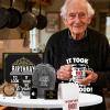 90th Birthday Gifts for Men Coffee Mug Set, 90th Birthday Party Supplies, Turning 90 Gift with 11 Oz Ceramic Cup Baseball Cap Apron Sock Bracelet Toilet Paper Keychain for Him, Dad, Husband, Friends view 2