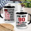 90th Birthday Gifts for Men Coffee Mug Set, 90th Birthday Party Supplies, Turning 90 Gift with 11 Oz Ceramic Cup Baseball Cap Apron Sock Bracelet Toilet Paper Keychain for Him, Dad, Husband, Friends view 4