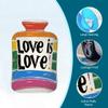 Myfsucce 2L Hot Water Bottle with Cover Love is Love Quote Print - Reusable PVC Hot Water Bag for Pain Relief, Cramps & Warmth (12.2x8in) view 3