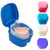 ACESOME 3Pcs Portable Retainer Case, Denture Box, 9.5X 9.5 x 6cm, False Teeth Container with Flushable Basket, PP Denture Bath Box, Retainer Box Storage for Home & Travel (Purple) view 4
