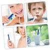 FONDOTIN 8Pcs Denture Cleaning Toothbrush with Soft Bristles for Gentle Gum Care Hard Brush for Thorough False Teeth and Retainer Cleaning Food Particle Removal view 3