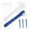 CONGARTENO 8pcs Soft Denture Toothbrush Portable Denture Cleaner Brush Dental Brush for False Teeth for Adults view 1