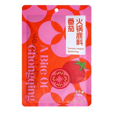 Tomato Hot Pot Soup Base, Rich and Tangy Flavor, Tomato Concentrate, All Natural Broth for Chinese Fondue, Noodles, Ramen, Cooking, 5.6oz Pack