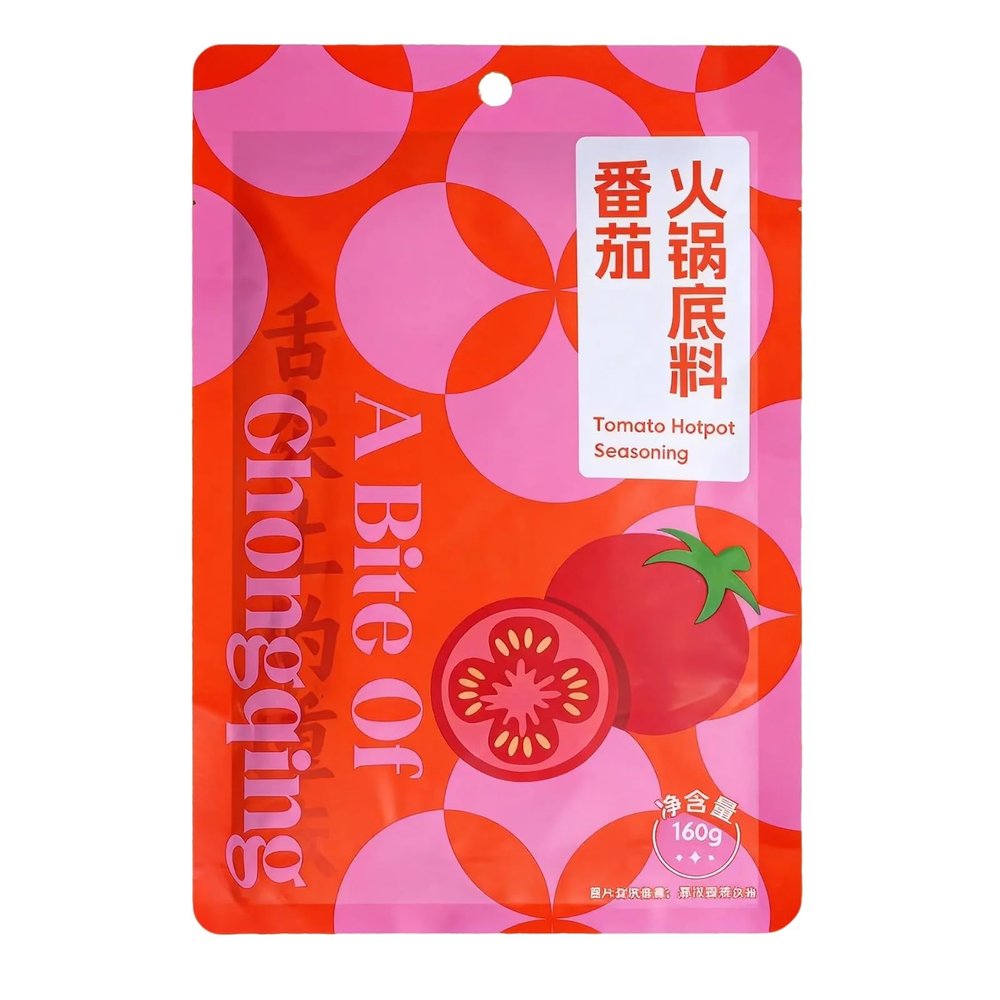 Tomato Hot Pot Soup Base, Rich and Tangy Flavor, Tomato Concentrate, All Natural Broth for Chinese Fondue, Noodles, Ramen, Cooking, 5.6oz Pack
