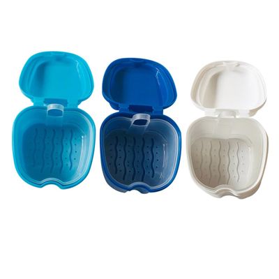 Healeved 3pcs Denture Box Plastic Fake Teeth Storage Case Denture Cases for Orthodontic Use for Home Travel Box Random Color