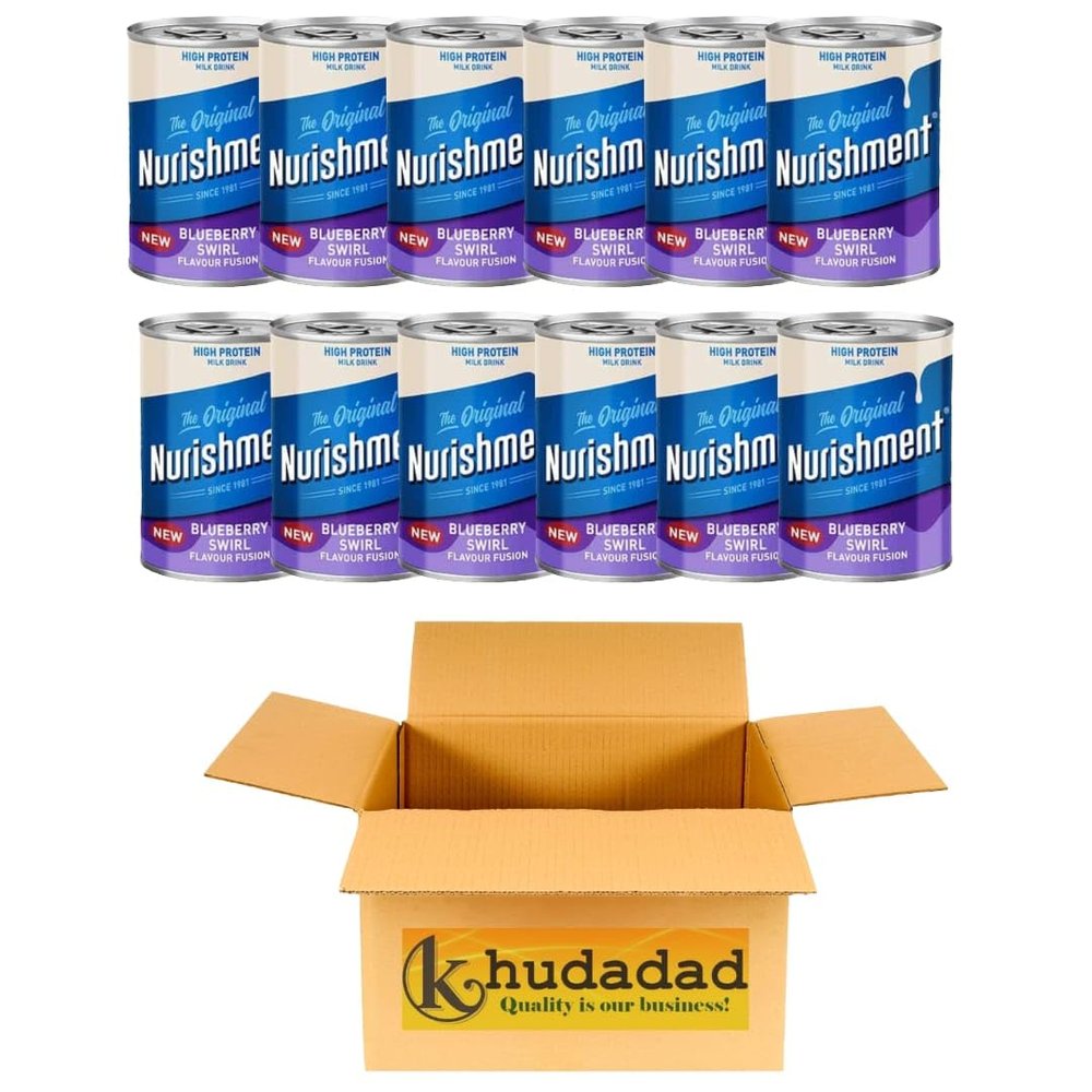 Nurishment Fusion Blueberry Swirl 12 x 400g | High Protein Milk Drink | Ready-to-Drink | Enriched with Vitamins & Minerals | Delicious Blueberry Flavour | Meal Replacement or Post-Workout Drink