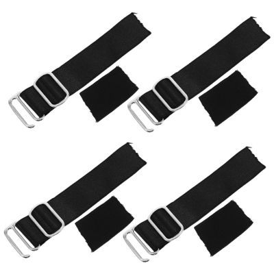 BESTYASH Adjustable Elastic Hat Strap Extenders 4pcs Polyester and Metal Material with Silver Buckle Portable for Golf Visors and Ponytail Sun Hats for Fishing and Camping Outdoor
