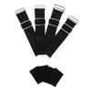 LOLIPPYY 4pcs Elastic Extender Hook Fastener Strap Replacement for Hats Black with Silver Buckle Adjustable Large Brim Visor Strap for Outdoor Activities Fishing Ponytail Sun Hats view 1
