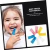 Homoyoyo 12pcs Finger Toothbrush Finger Brush for Boy Girl Boy Girl Care Teeth Brush Soft Silicone Material for First Tooth Cleaning at Home Random Color view 4