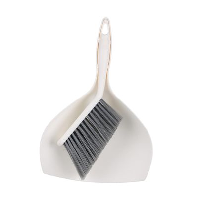 DECOMELODY Mini Desktop Dustpan and Broom for Household and Pet Cleaning Portable Compact Design for Keyboard Car Interior Bed Brush with Convenient Handle White Kit