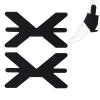 12 Pcs Precut Ankle Sports Tape,Waterproof Kinesiology Wrap Kinetic Tape Elastic Athletic Sports Strips for Ankle Support Sprain Prevention & Ligament Stability Running Accessories (Black) view 1