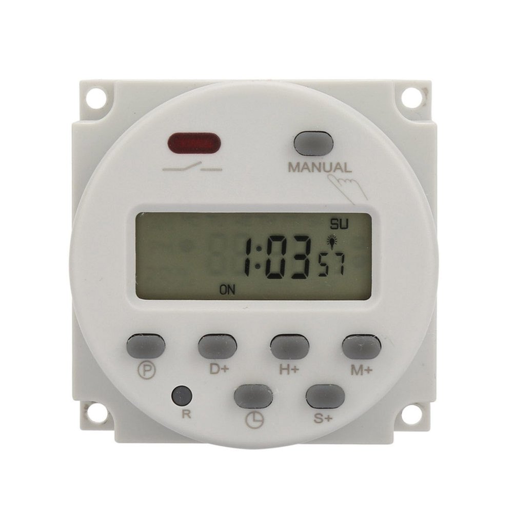 Cocoarm Programmable Digital Timer Switch, Blackout Protection, Automates Control for Street Lamps and Equipment, 1s-168h Timing Range, Suitable for Various Environments (#2)