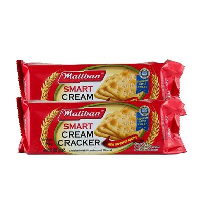 Maliban Cream Crackers 190G Crispy And Crunchy Tea Time Snacks Product Of Srilanka Pack of 2
