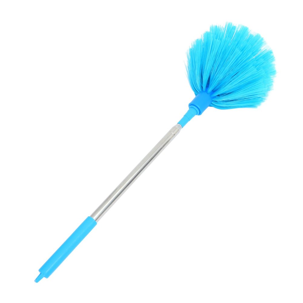 VALICLUD Extendable Cobweb Duster with Telescoping 2. Handle, Hard Bristle Ceiling Fan Cleaner Brush for High Ceilings and Outdoor Cobweb Removal, Reusable Electrostatic Dusting Tool