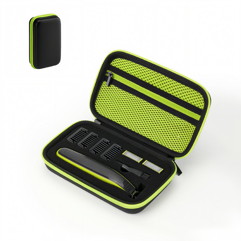 Hard Case for O Blade Electric Shaver, Compatible with QP2724, QP2520, QP2630 O Blade 360 & O Blade Pro, Electric Face Body Trimmer and Guide Comb Guard Replacement Heads Shaver Razor Travel Case