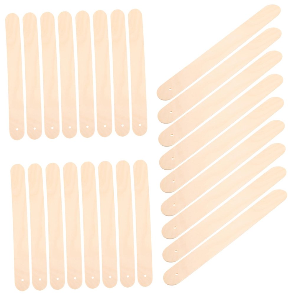 LIGIGWASH 50pcs Wooden Craft Sticks for DIY Projects Wide Ice Sticks Made of Wood for Crafts and Small Lollipop Making