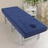 Morbuy Massage Table Bed Cover Sheet Fitted with Face Hole, Soft Crystal Velvet Beauty Couch Cover Washable Reusable Elastic Edge All-Round Wrap Salons SPA Massage Bed (Blue,70x190cm) view 1