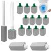 16 Pcs Pumice Stone for Toilet, 2 Handle with 2 Long Heads and 12 Short Heads, Toilet Pumice Cleaning Stones, Cleaning Stone Replaceable for Toilet, Pool, Bathroom, Limescale Remover view 1