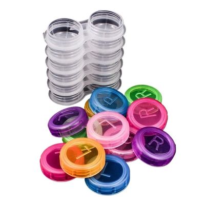 Contact Lens Cases,Contact Lenses Case Box Colorful Clear Contact Lens Case Box Holder Container Soak Storage Kit for Travel Random Color(30PCS)