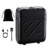 Bccnerty Shaver, Portable 360 Rotary Dual Ring Electric Shaver, 2026 New Upgrade Waterproof Double Head Razor, Wet & Dry Use, One-Button Electric Shaver for Home Travel Business (Black)