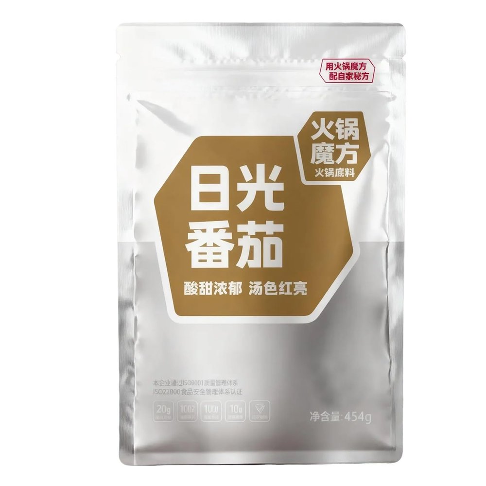 Hot Pot Soup Base, Choice of 4 Soups, Tom Yum, Golden Sour, Mushroom, Tomato. All Natural Instant Broth for Chinese Fondue, Noodles, Ramen and Cooking, 16oz Pack(Tomato-454g)
