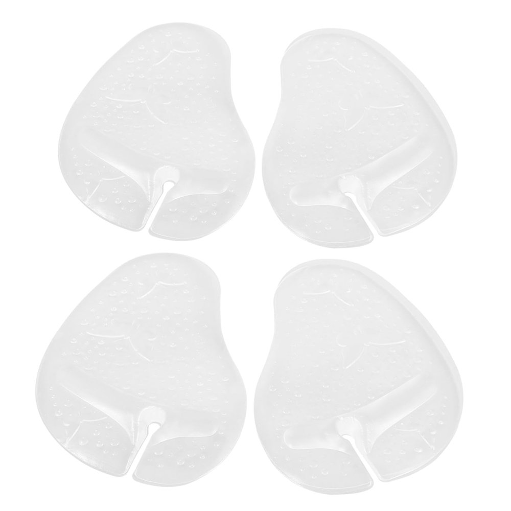 VALICLUD 4pcs Herringbone Sole Pad Gel Forefoot Cushion for Thong Sandals Slip High Heel Sandal Insoles Soft Cushion Insert for Women and Foot Protection