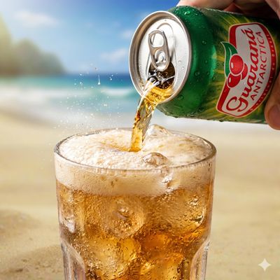 6x Brazilian Fizzy Drink Guaran Can 330ml The Taste of Brazil in Every Sip | Brazilian Guaran Fizzy Drink | Vibrant energy and tropical flavour of Brazil