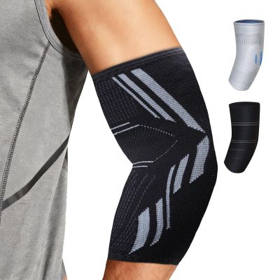 ABOHU Elbow Support Brace for Men Women, 2 Pack Elbow Brace Compression Sleeves Support for Tennis, Golfers, Tendonitis, Weightlifting, Gym, Arthritis, Sports Protection, Joint Pain Relief